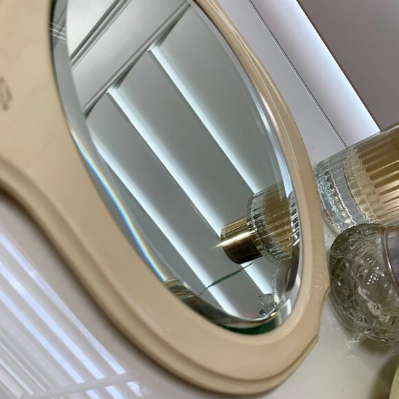 Vintage DuBarry Hand Mirror – Ivory Peralin Beveled Vanity Mirror - Picture 2 of 5